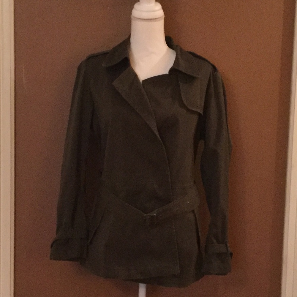Coldwater Creek Classic Army Jacket With Belt